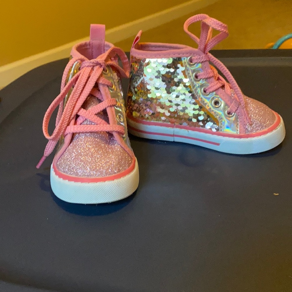 Laura Ashley Pink Sequin Sneakers